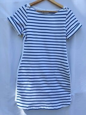 Tommy Bahama Blue & White Striped Dress XS Nautical Short Sleeve